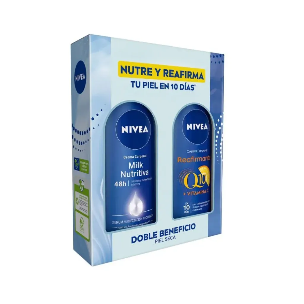 Pack nutre y reafirma q10 + nivea nutri milk 400ml